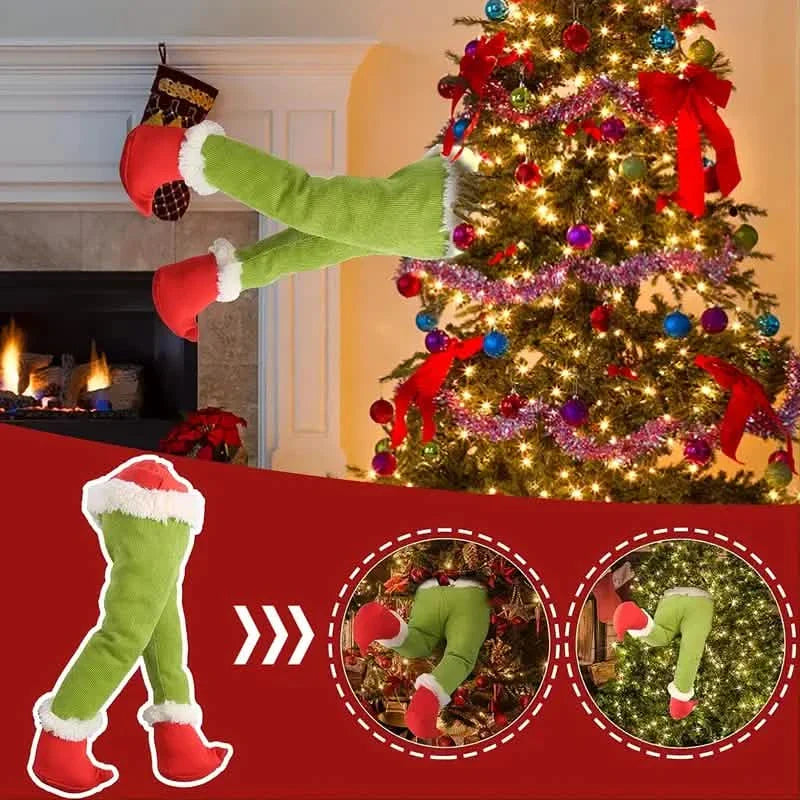 Weihnachtsdieb stahl Sackleinen-Pose
