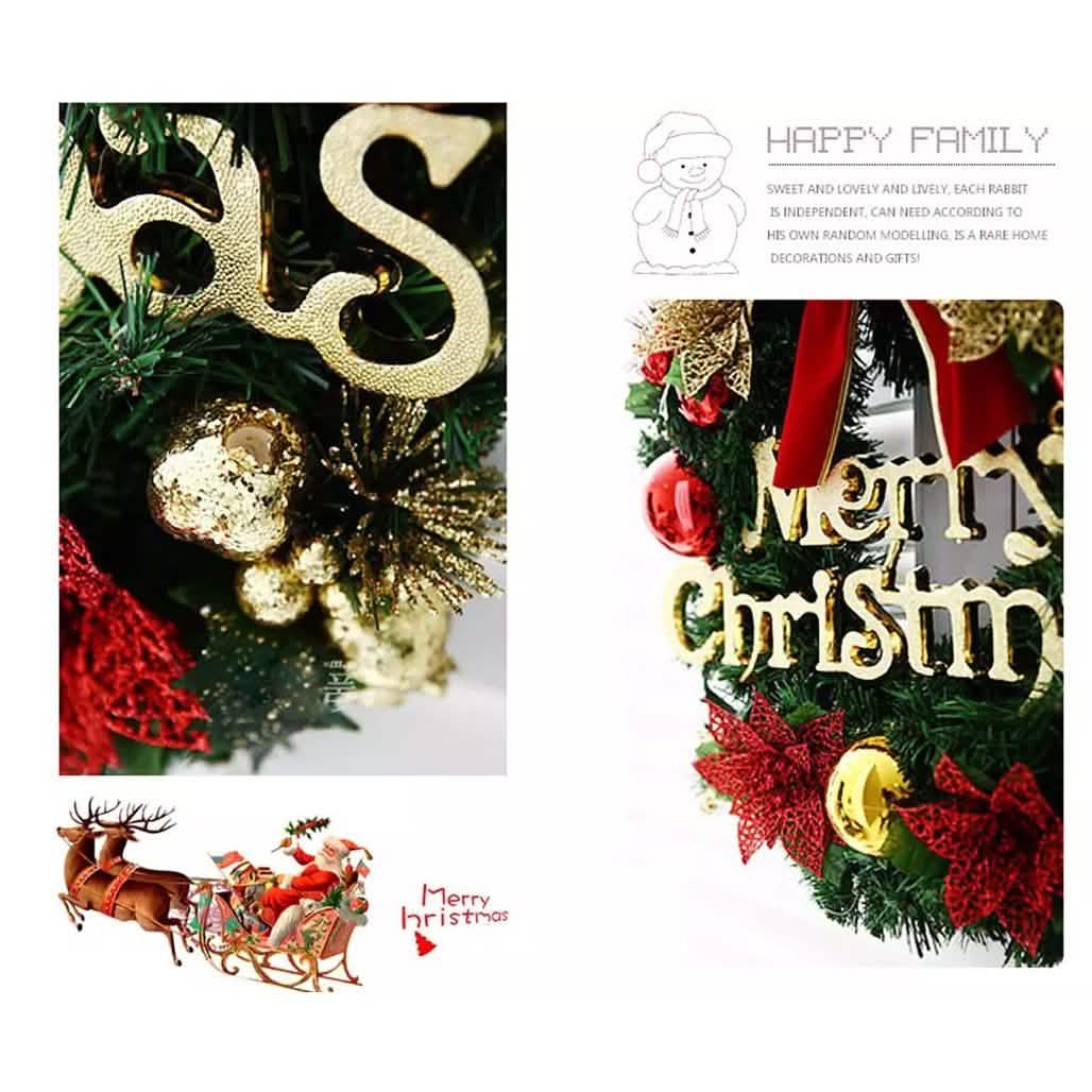 Weihnachten Kranz Haustür Wand Ornament Girlande Schleife Party Dekoration