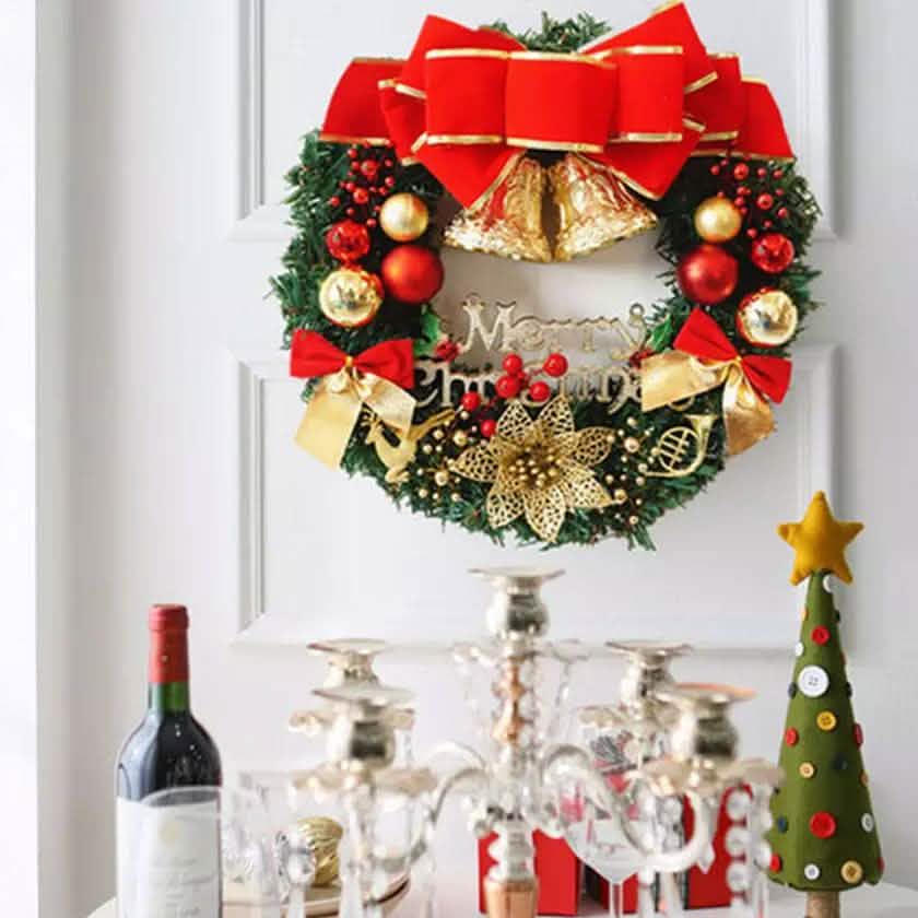 Weihnachten Kranz Haustür Wand Ornament Girlande Schleife Party Dekoration