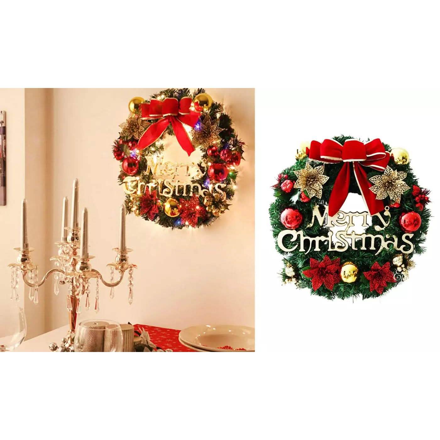 Weihnachten Kranz Haustür Wand Ornament Girlande Schleife Party Dekoration