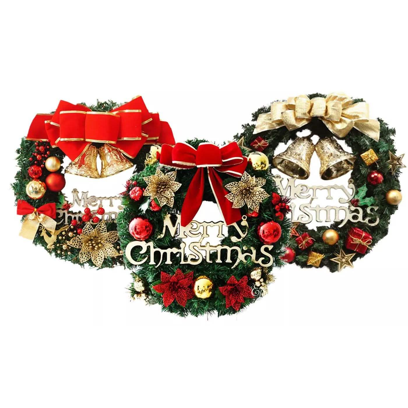 Weihnachten Kranz Haustür Wand Ornament Girlande Schleife Party Dekoration
