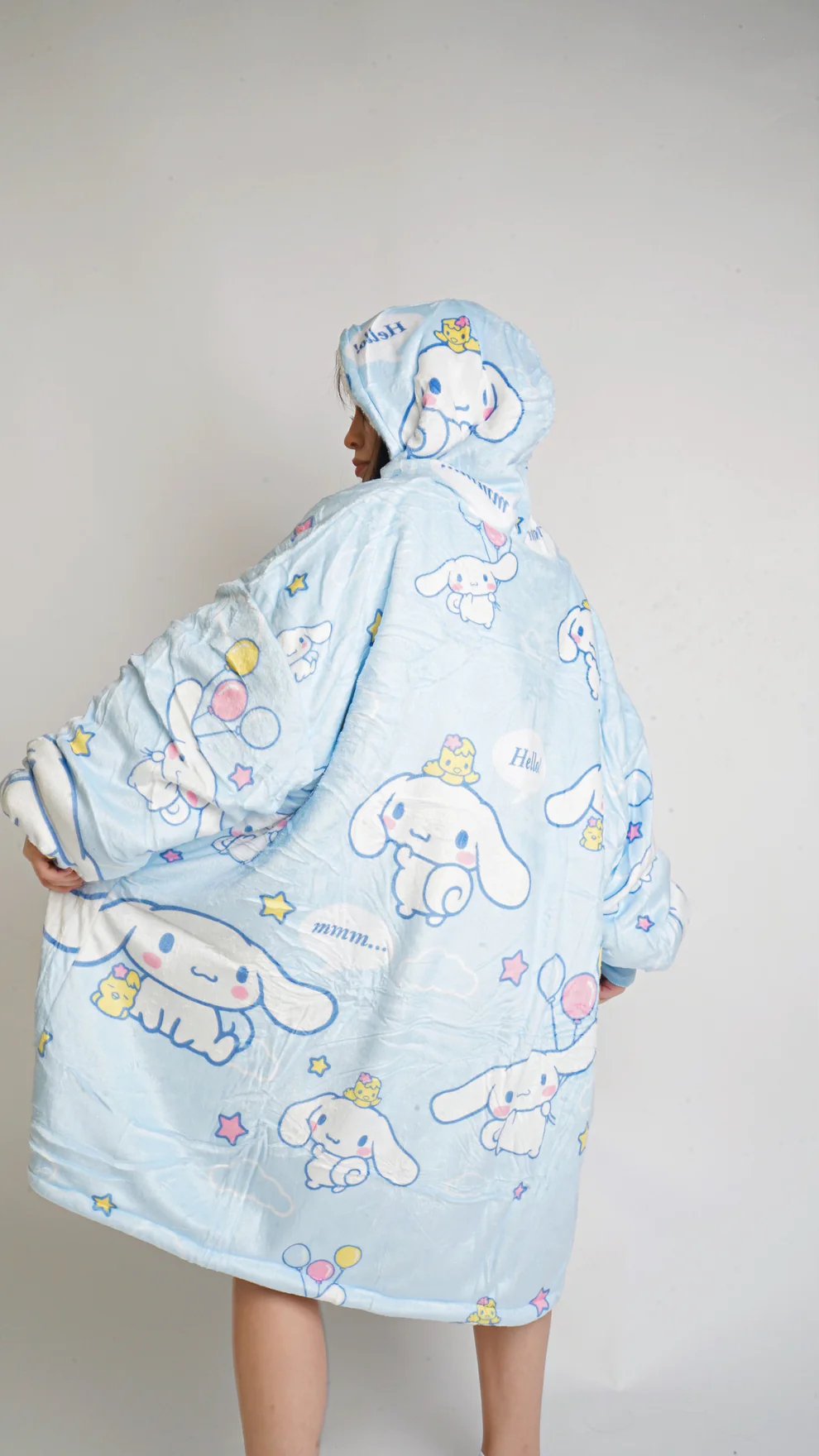 Cinnamoroll Hello Kitty Tragbare Decken-Kapuzenjacke für Kinder & Erwachsene | OLM Toys