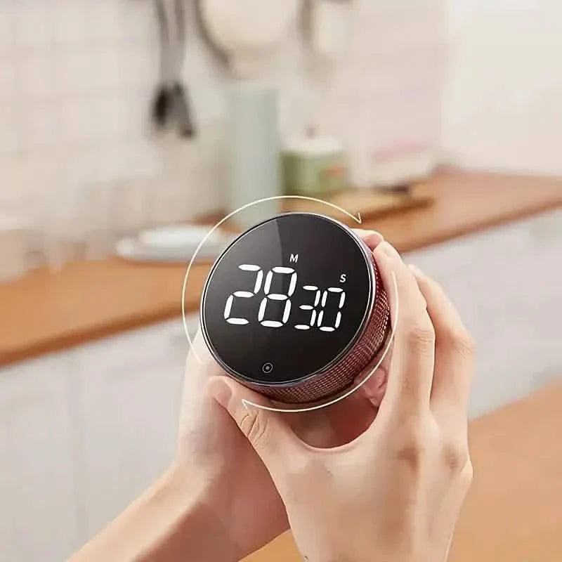Runder Küchen-Timer – batteriebetrieben, ABS-Material, Betriebsspannung ≤36 V, Genauigkeit 0,01, keine Laserfunktion