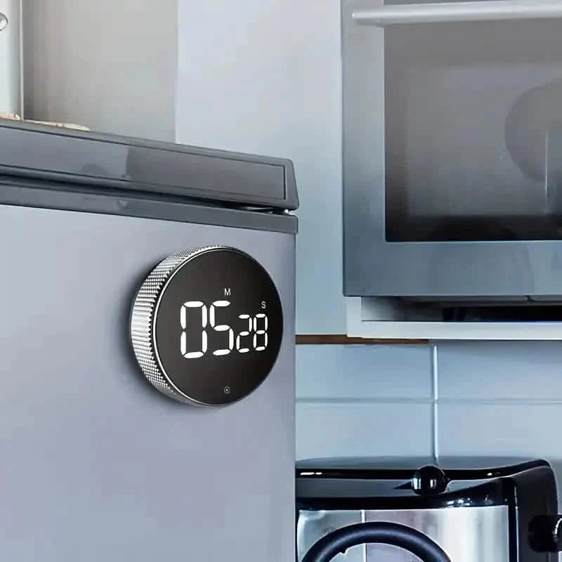 Runder Küchen-Timer – batteriebetrieben, ABS-Material, Betriebsspannung ≤36 V, Genauigkeit 0,01, keine Laserfunktion