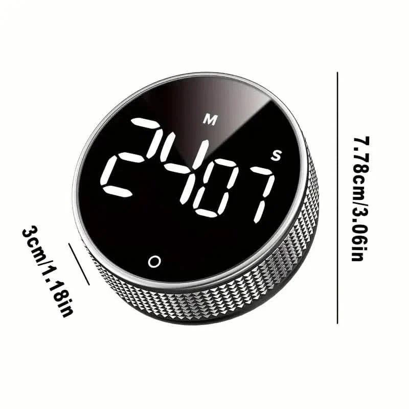 Runder Küchen-Timer – batteriebetrieben, ABS-Material, Betriebsspannung ≤36 V, Genauigkeit 0,01, keine Laserfunktion