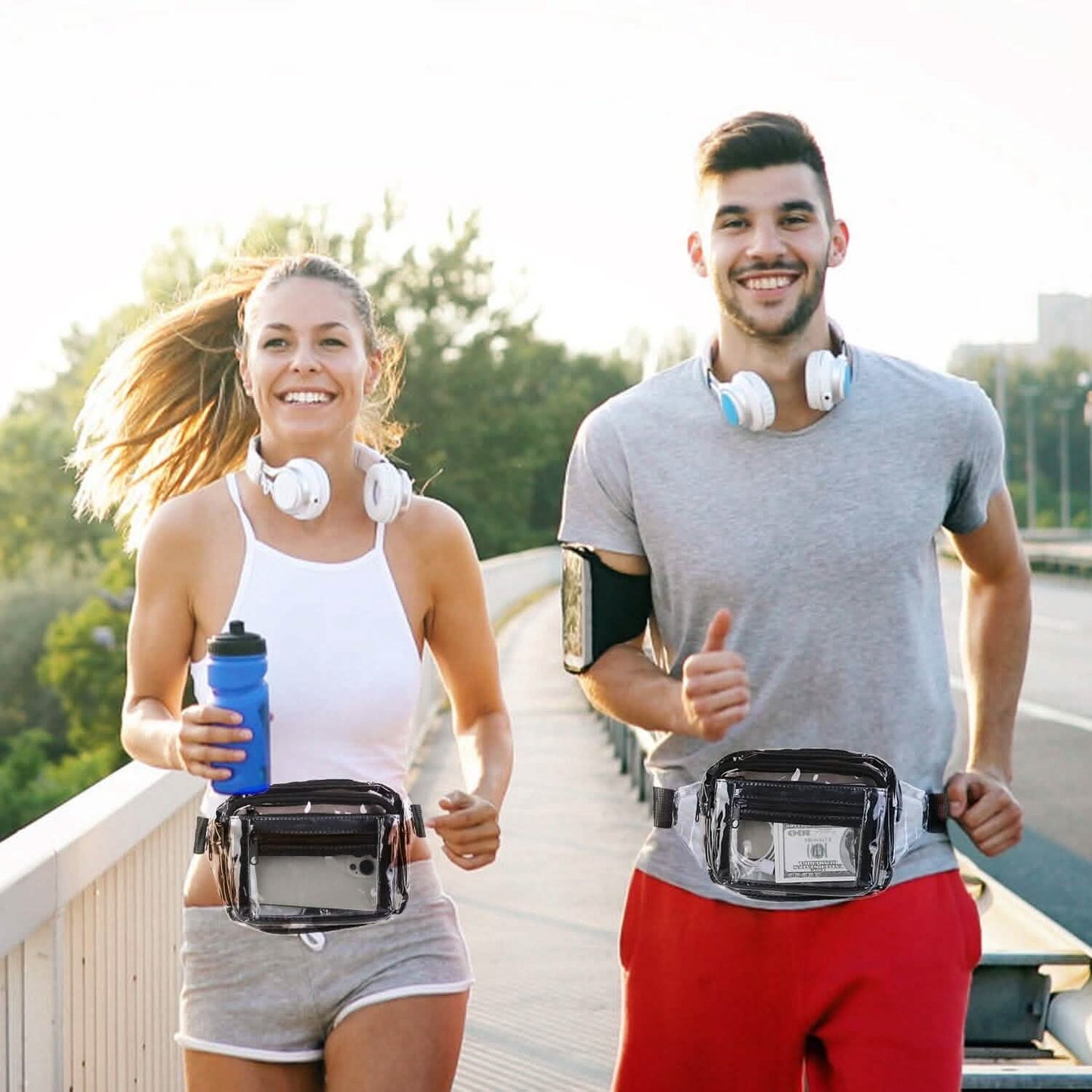 Durchsichtige Fanny Pack Unisex Transparente Bauchtasche Gürteltasche