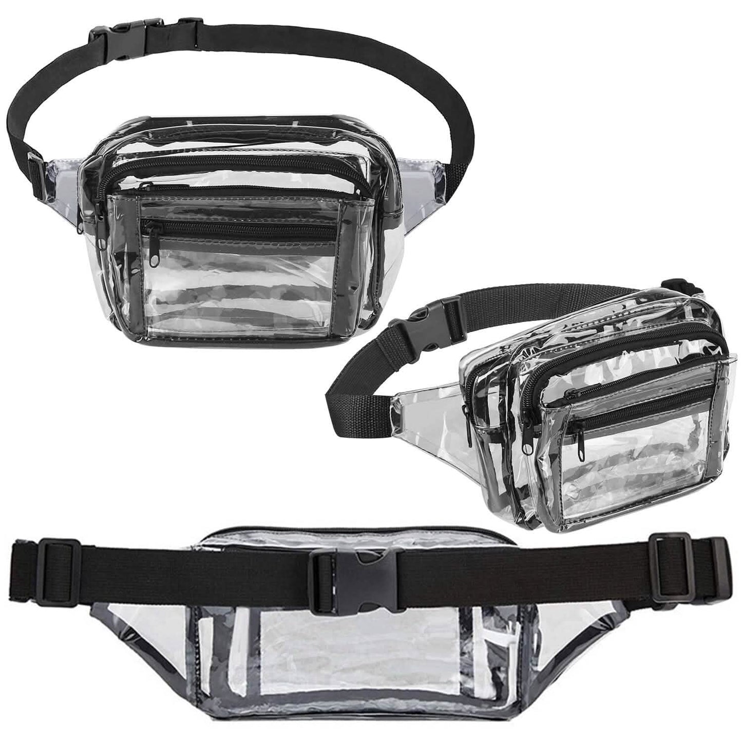 Durchsichtige Fanny Pack Unisex Transparente Bauchtasche Gürteltasche