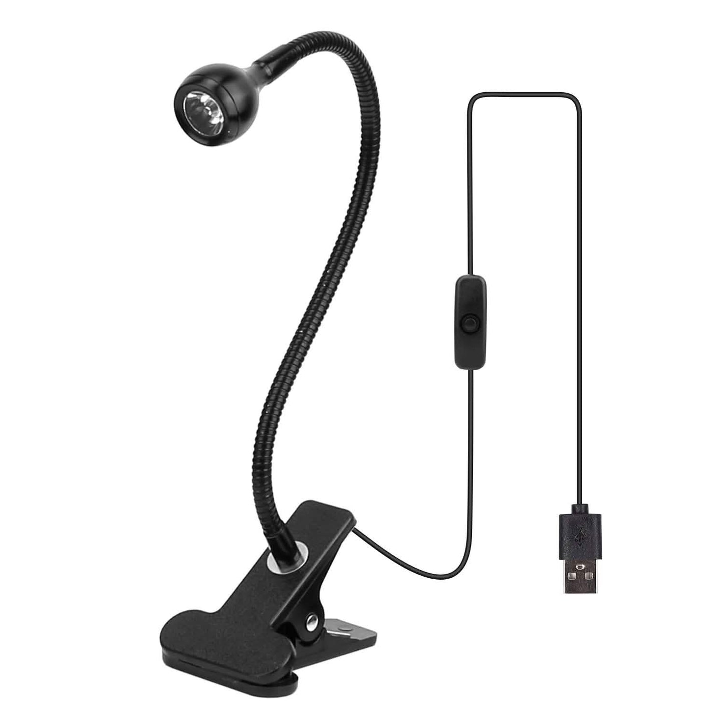 Klemmleuchte Leselampe USB Schreibtisch Klemmlampe Flexible Schwanenhals