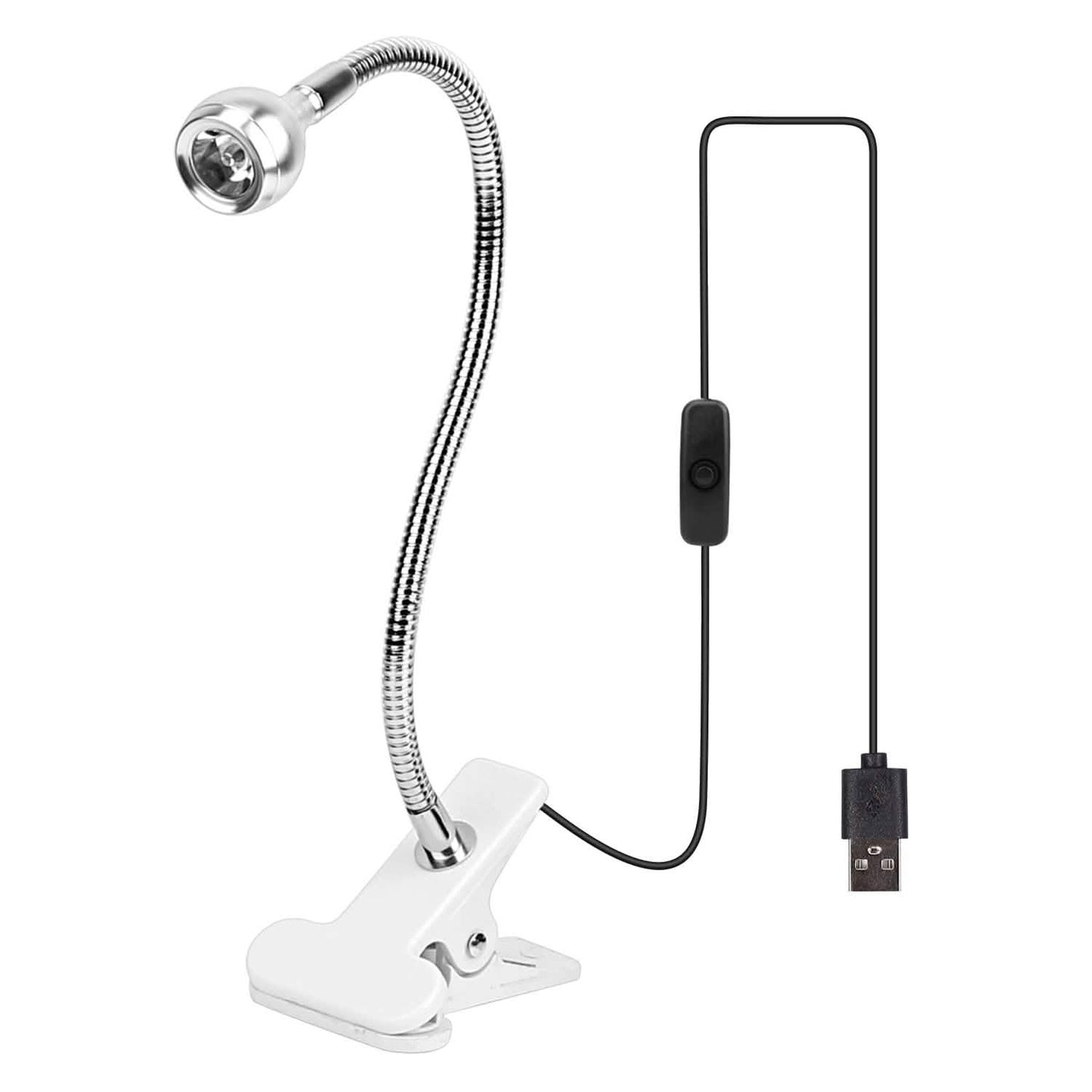 Klemmleuchte Leselampe USB Schreibtisch Klemmlampe Flexible Schwanenhals