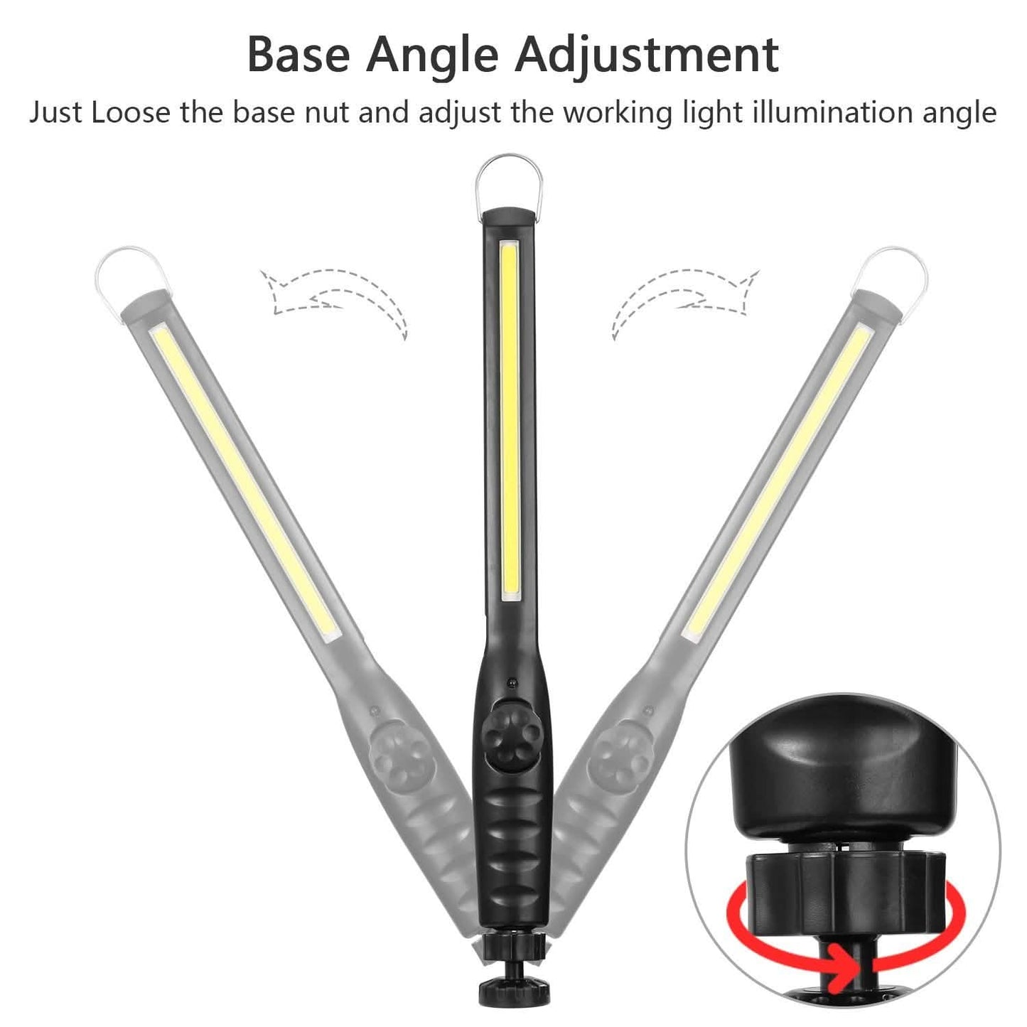 COB-Arbeitsleuchte IPX4 Handgehaltene Notfall-LED-Lampe