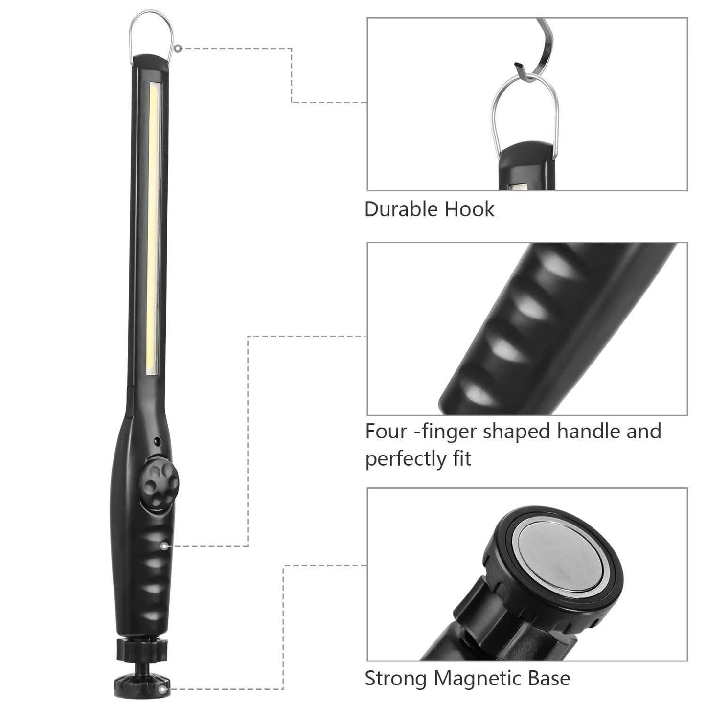 COB-Arbeitsleuchte IPX4 Handgehaltene Notfall-LED-Lampe