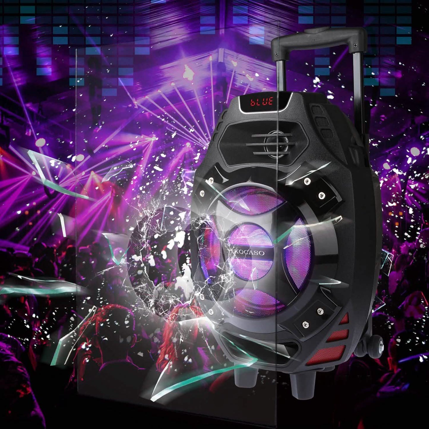 Bunter, tragbarer, kabelloser Party-Lautsprecher mit LED-Beleuchtung