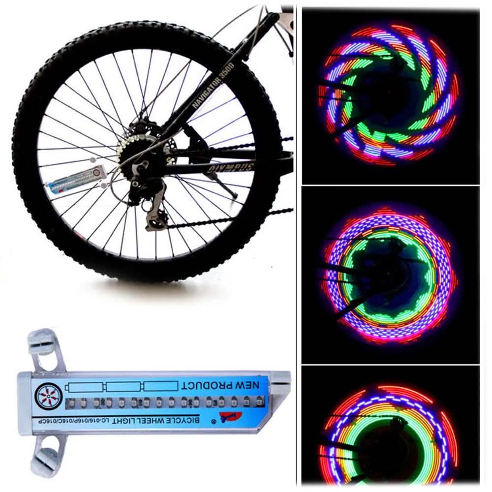 Bunte Regenbogen 32 LED Radsignalleuchten für Fahrräder Outdoor