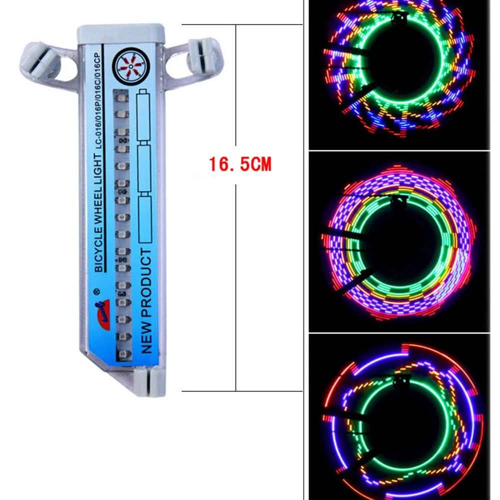 Bunte Regenbogen 32 LED Radsignalleuchten für Fahrräder Outdoor