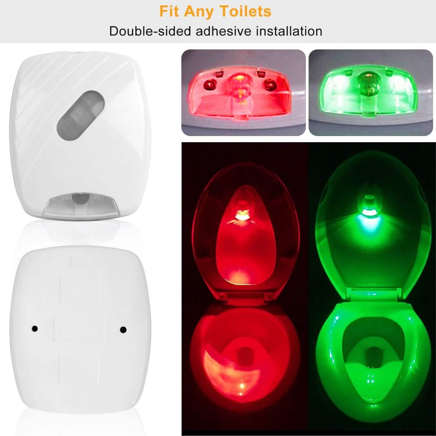 Farbige Toilettenschüssel-Bewegungssensorlichter