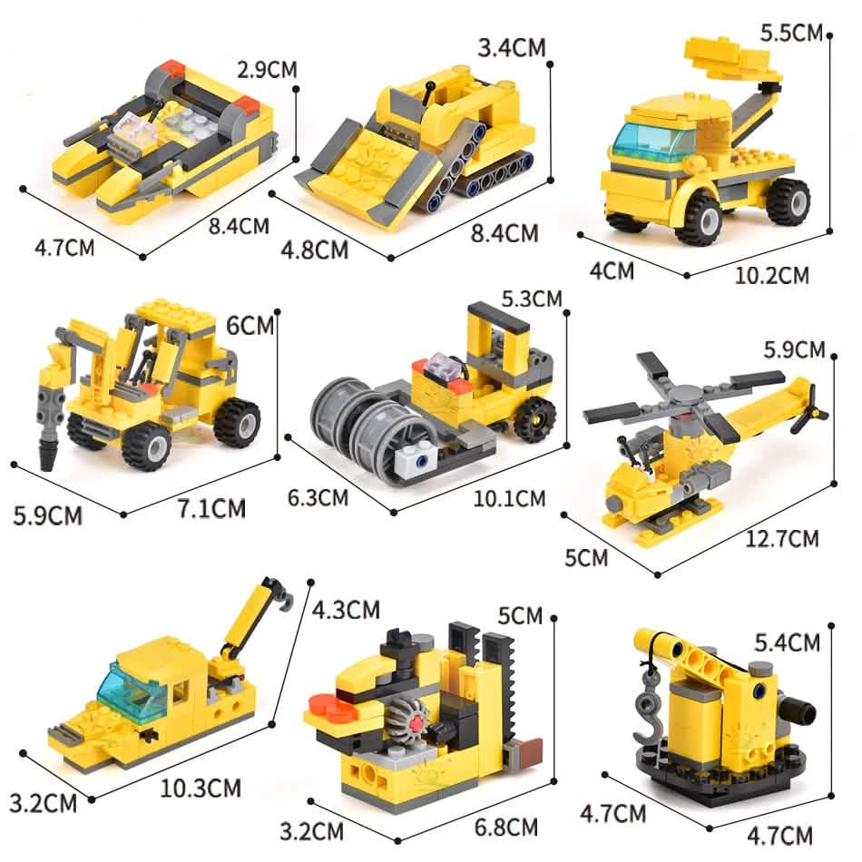 Baufahrzeug Bausteine Stadtbauklötze Set