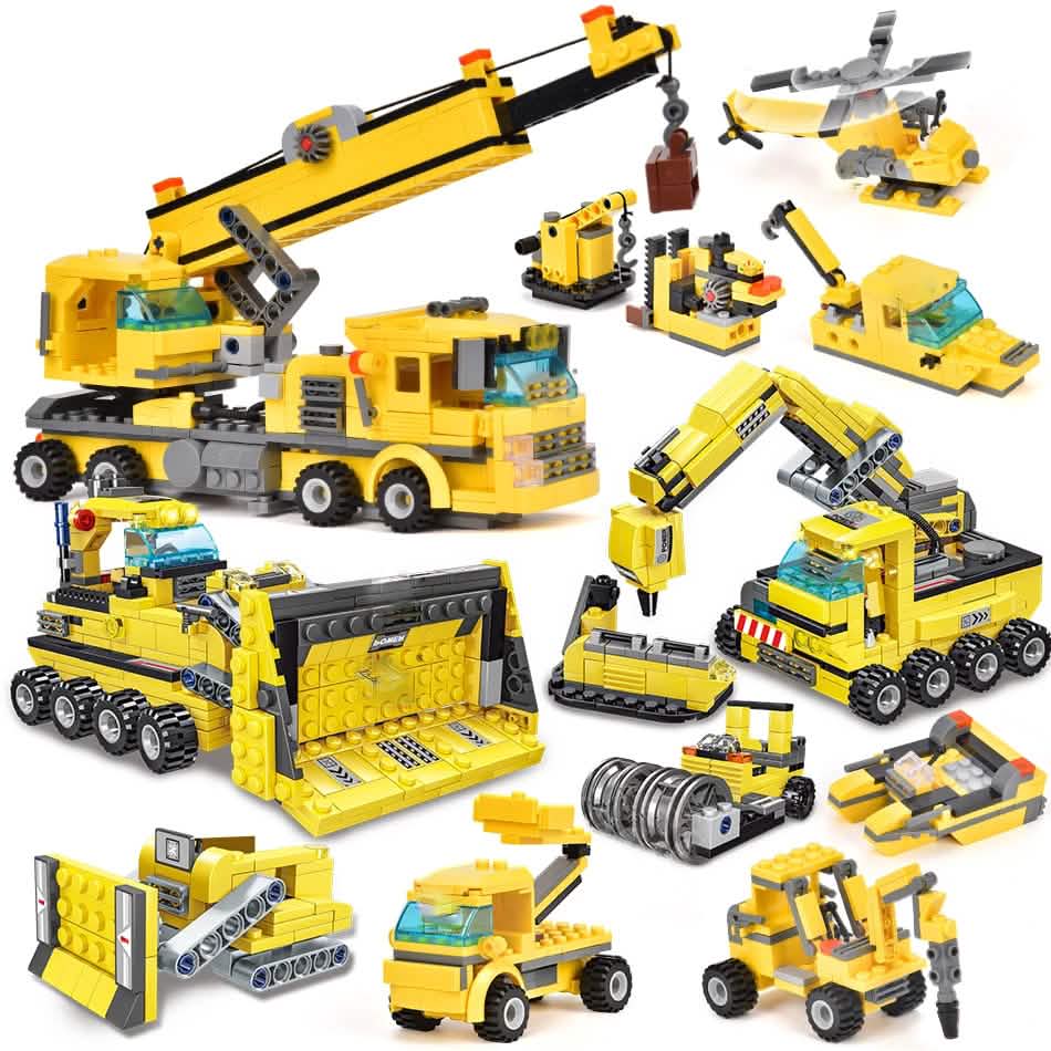 Baufahrzeug Bausteine Stadtbauklötze Set