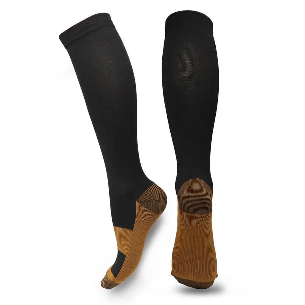 Kupfer Kompressionssocken 20-30mmHg Gestufte Stütze L/XL für Damen und Herren