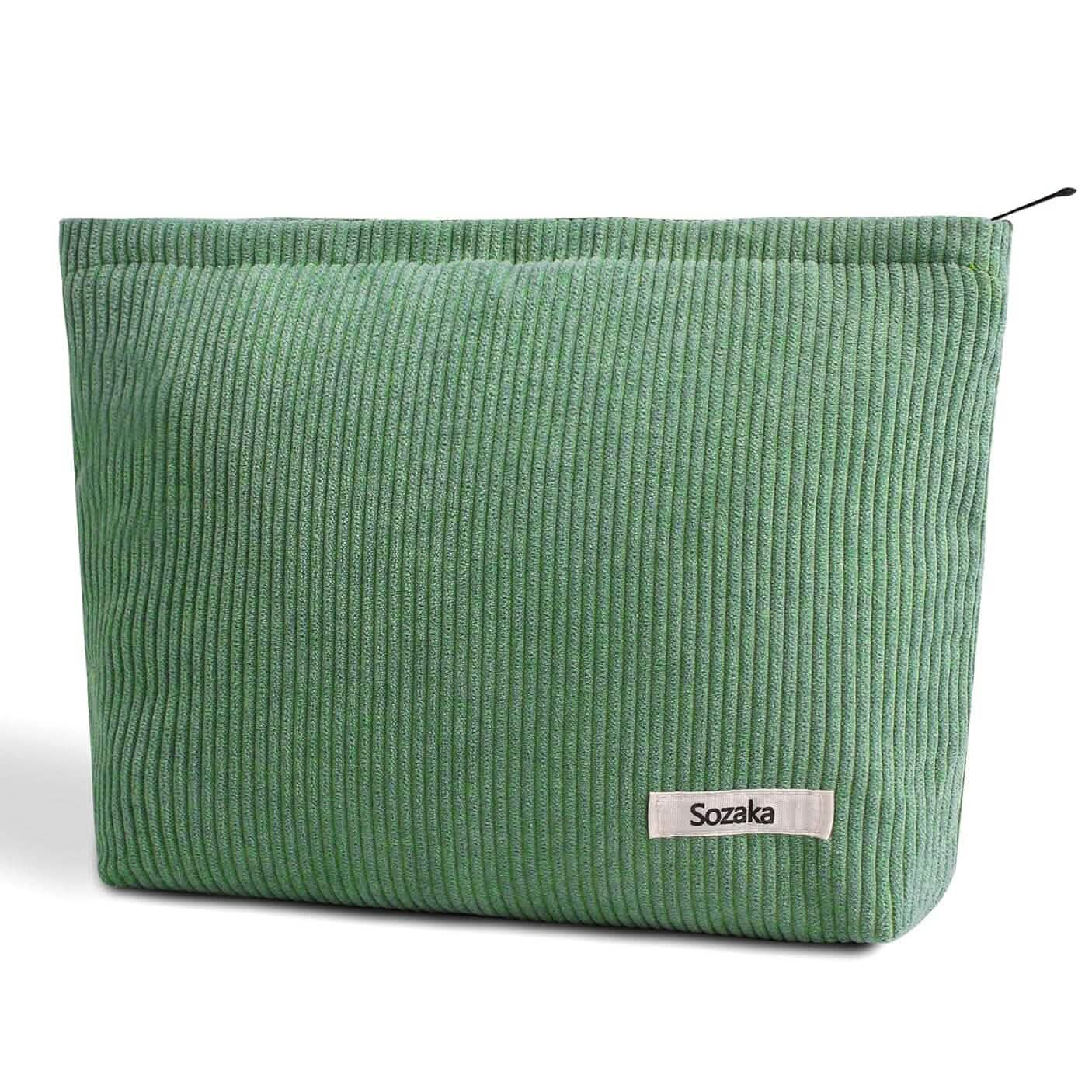 Reise-Make-up-Tasche aus Cord, Kulturbeutel mit großer Kapazität