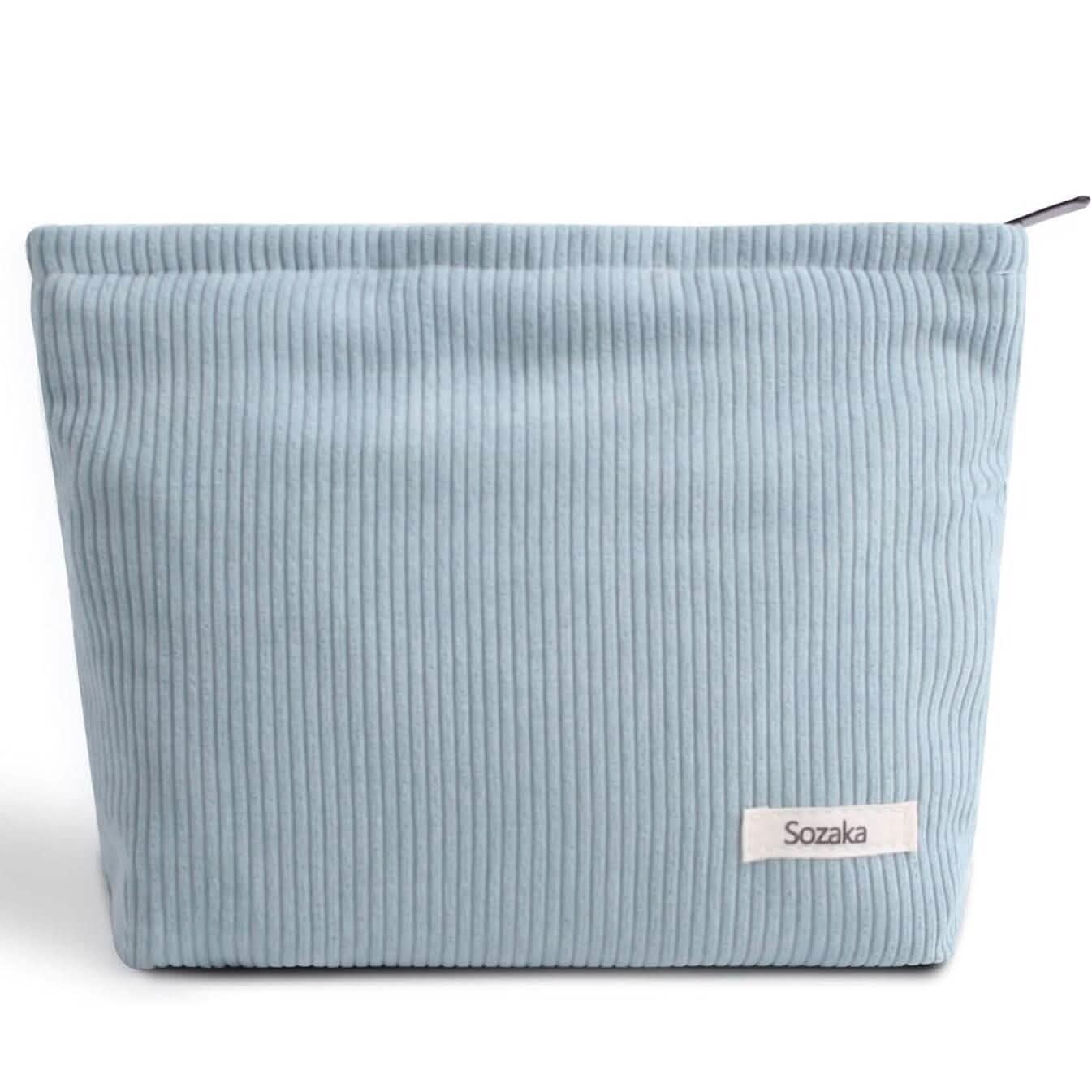 Reise-Make-up-Tasche aus Cord, Kulturbeutel mit großer Kapazität