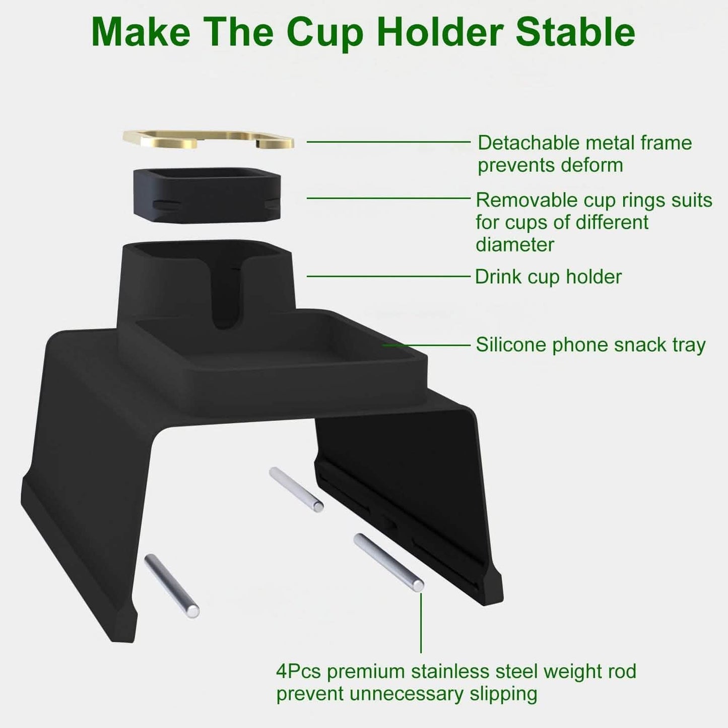 Couch Arm Tassenhalter Tablett Anti-Rutsch Anti-Spill Silikon Armlehne Fernbedienung Snack Organizer