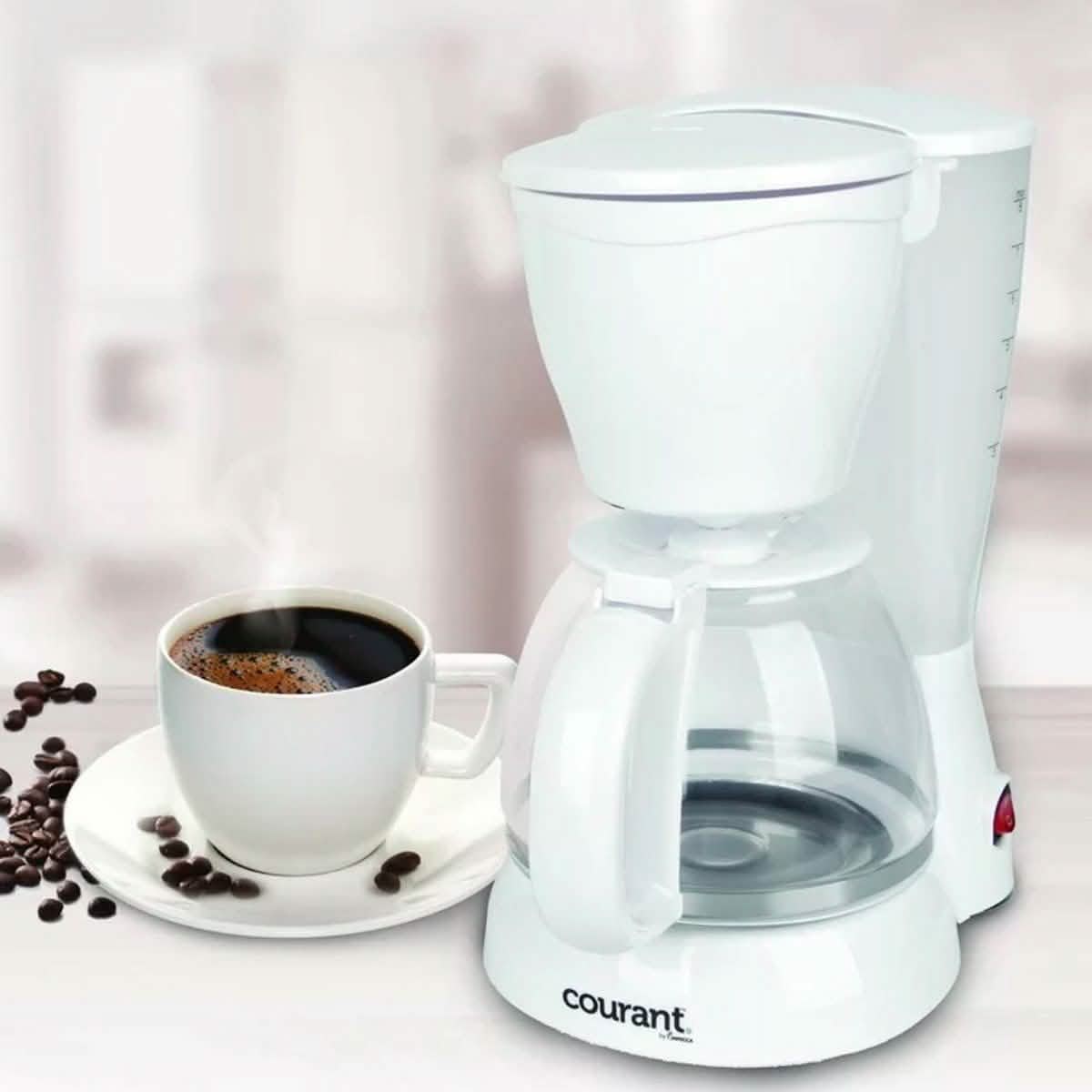 Courant 8-Tassen-Kaffeemaschine mit Permanentfilter & Löffel