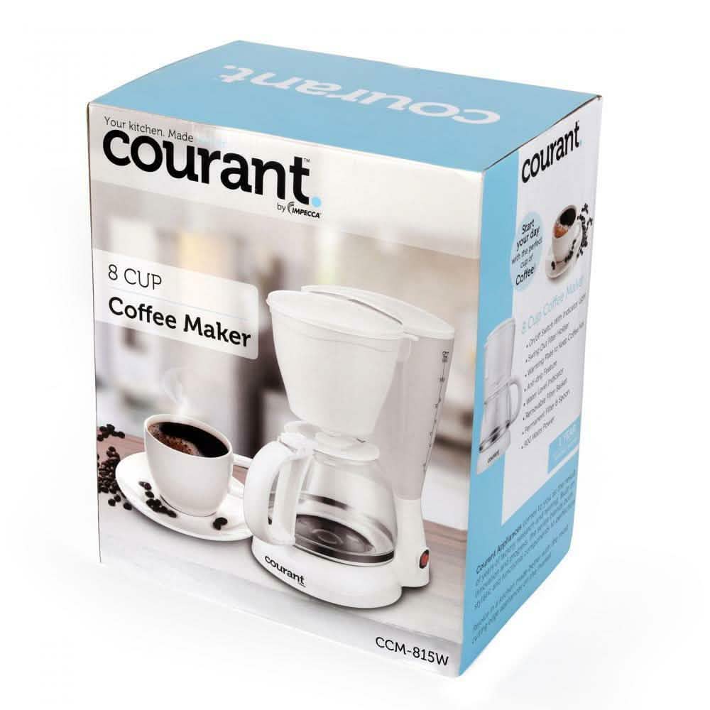 Courant 8-Tassen-Kaffeemaschine mit Permanentfilter & Löffel