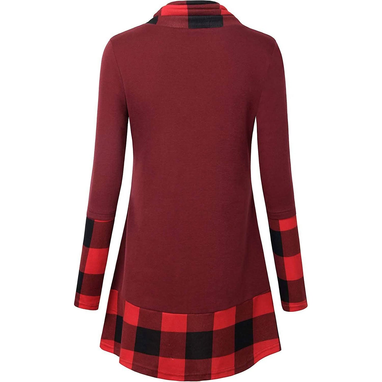 Rollkragen-Langarmshirt mit Patchwork