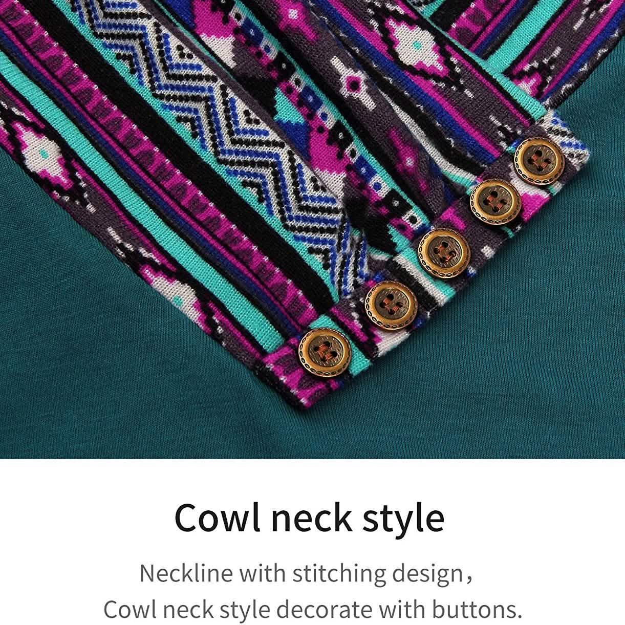 Rollkragen-Langarmshirt mit Patchwork