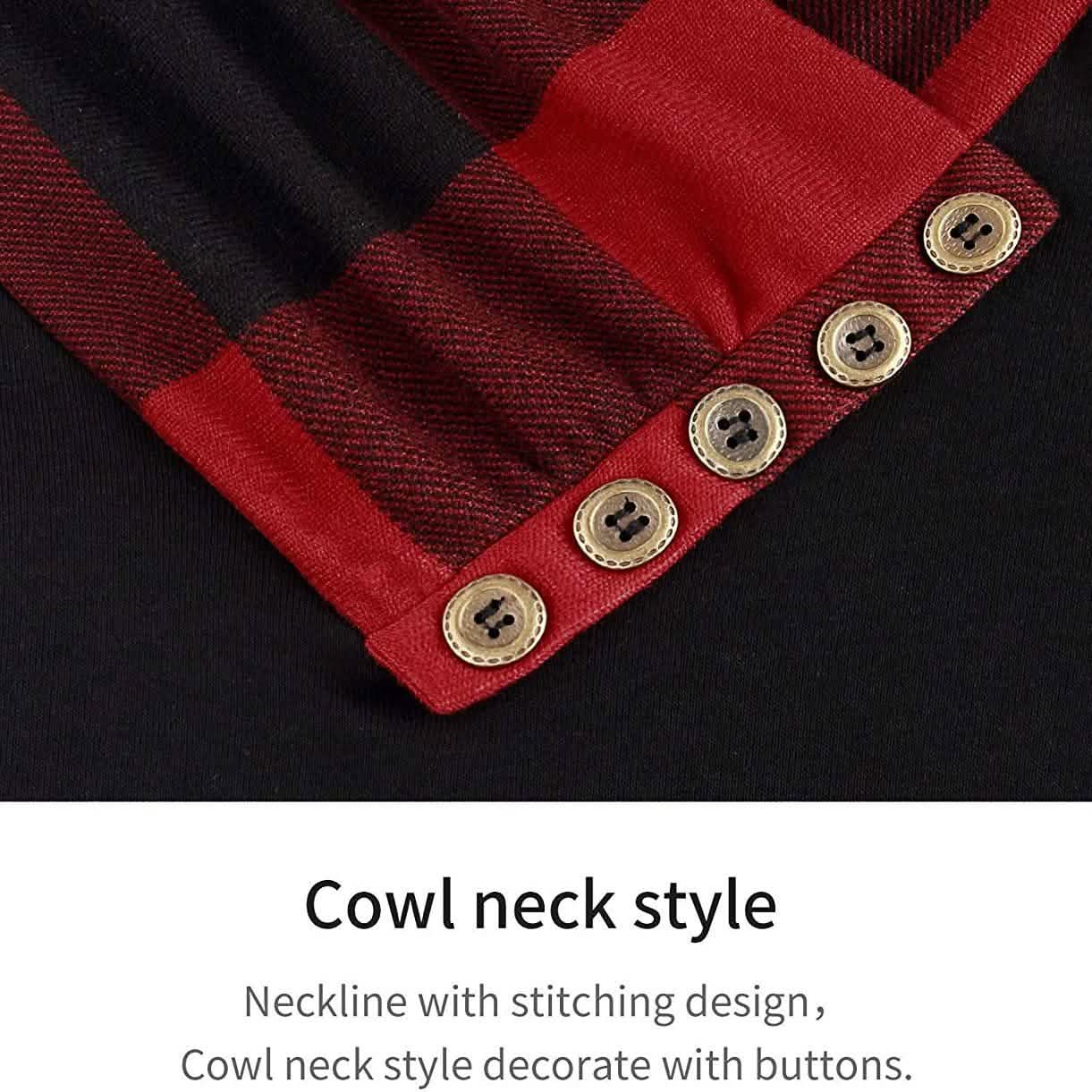 Rollkragen-Langarmshirt mit Patchwork