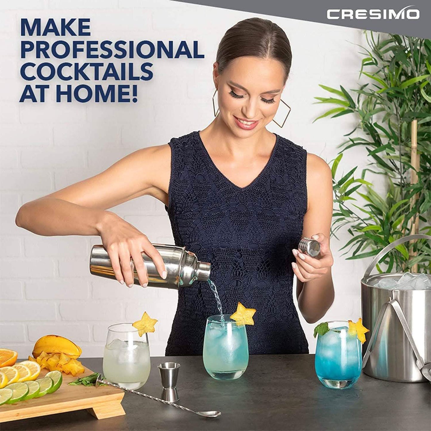 Cresimo 24 Ounces Cocktail Shaker Bar Set