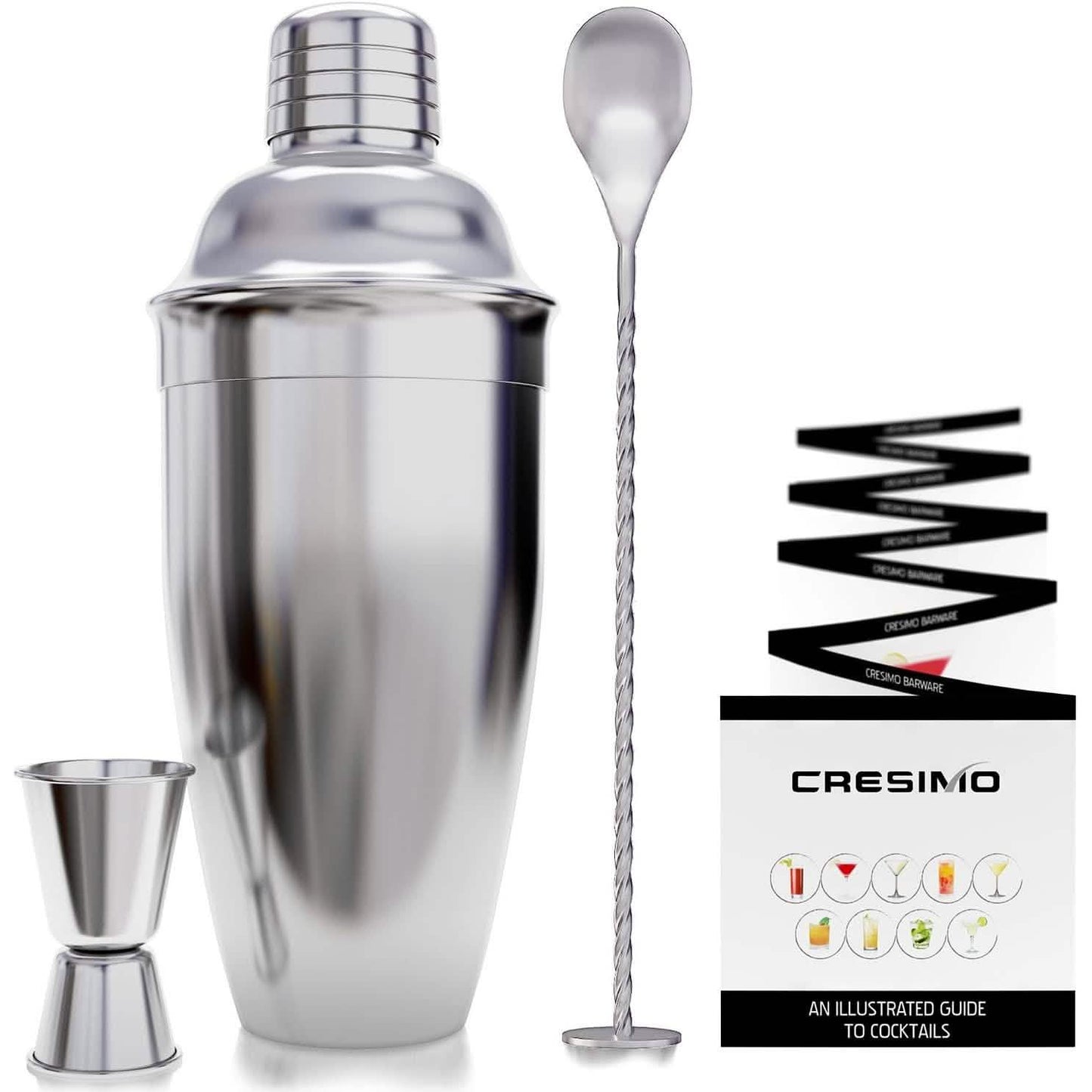 Cresimo 24 Ounces Cocktail Shaker Bar Set