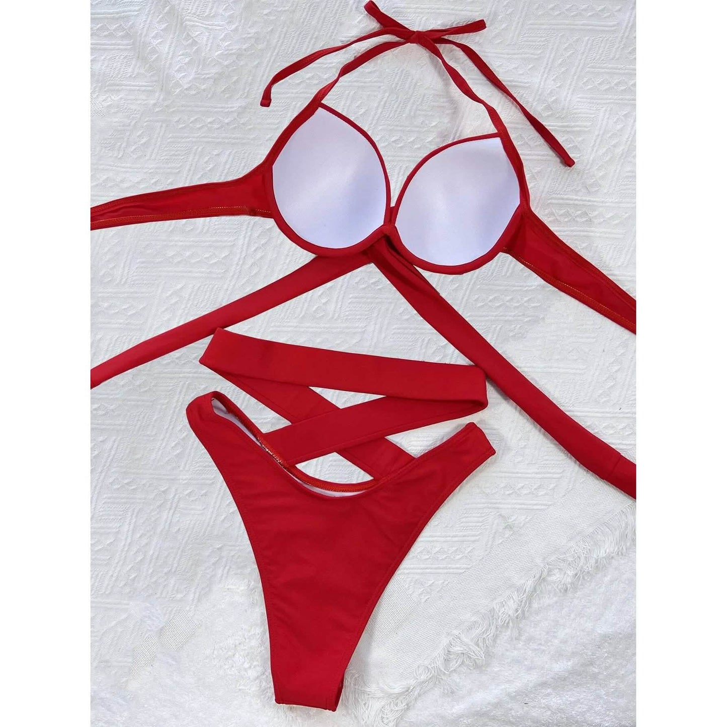 Criss-Cross Wickel-Push-up-Bikini