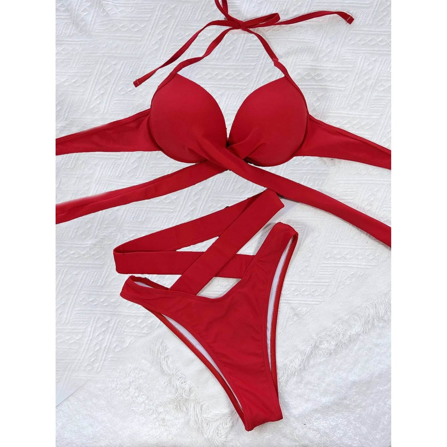 Criss-Cross Wickel-Push-up-Bikini