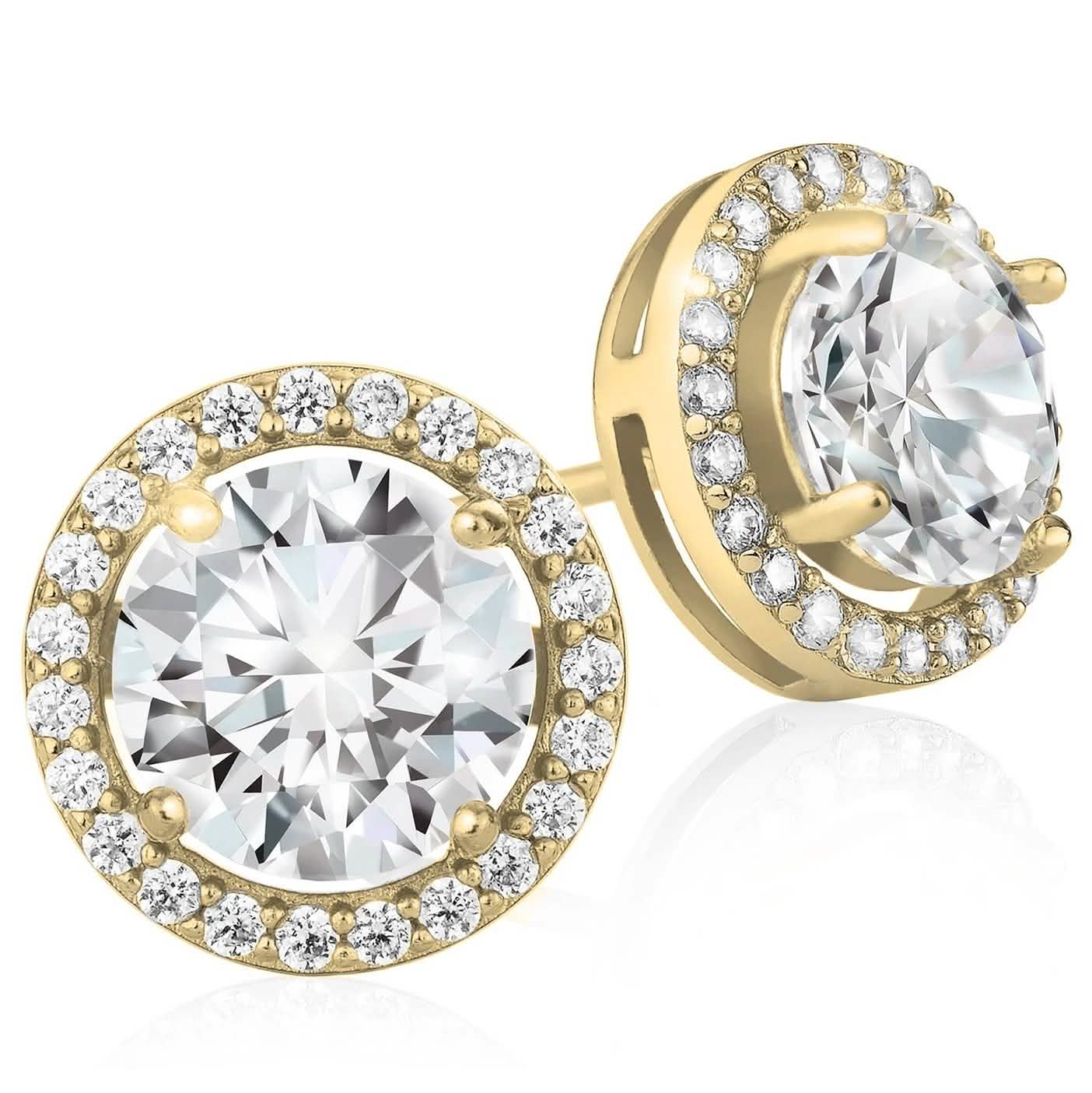 Ohrstecker „Crystal Round Halo“