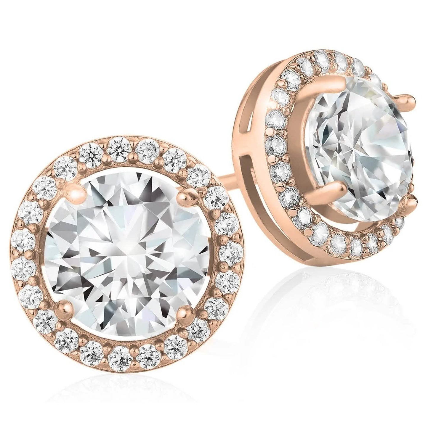 Ohrstecker „Crystal Round Halo“