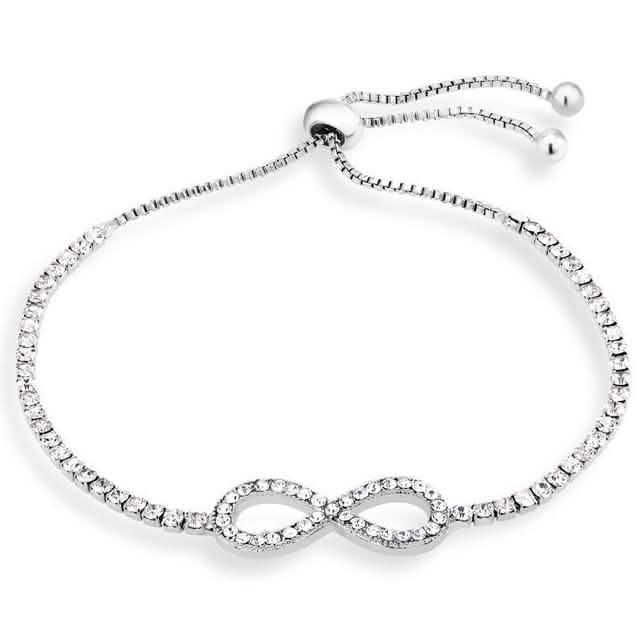 Charm-Armband mit Zirkonia – verschiedene Größen