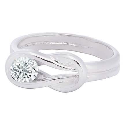 Cubic Zirkonia Liebesknotenring
