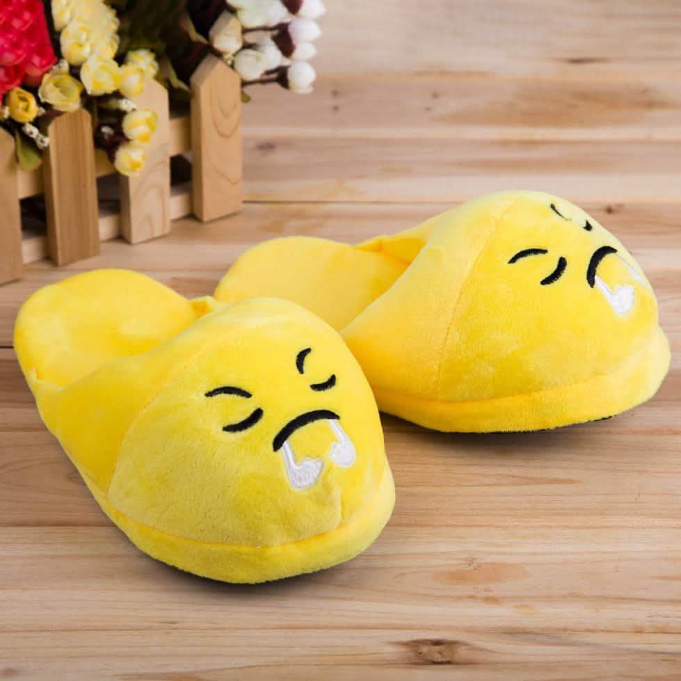 Süße und lustige Emoji Plüschhausschuhe