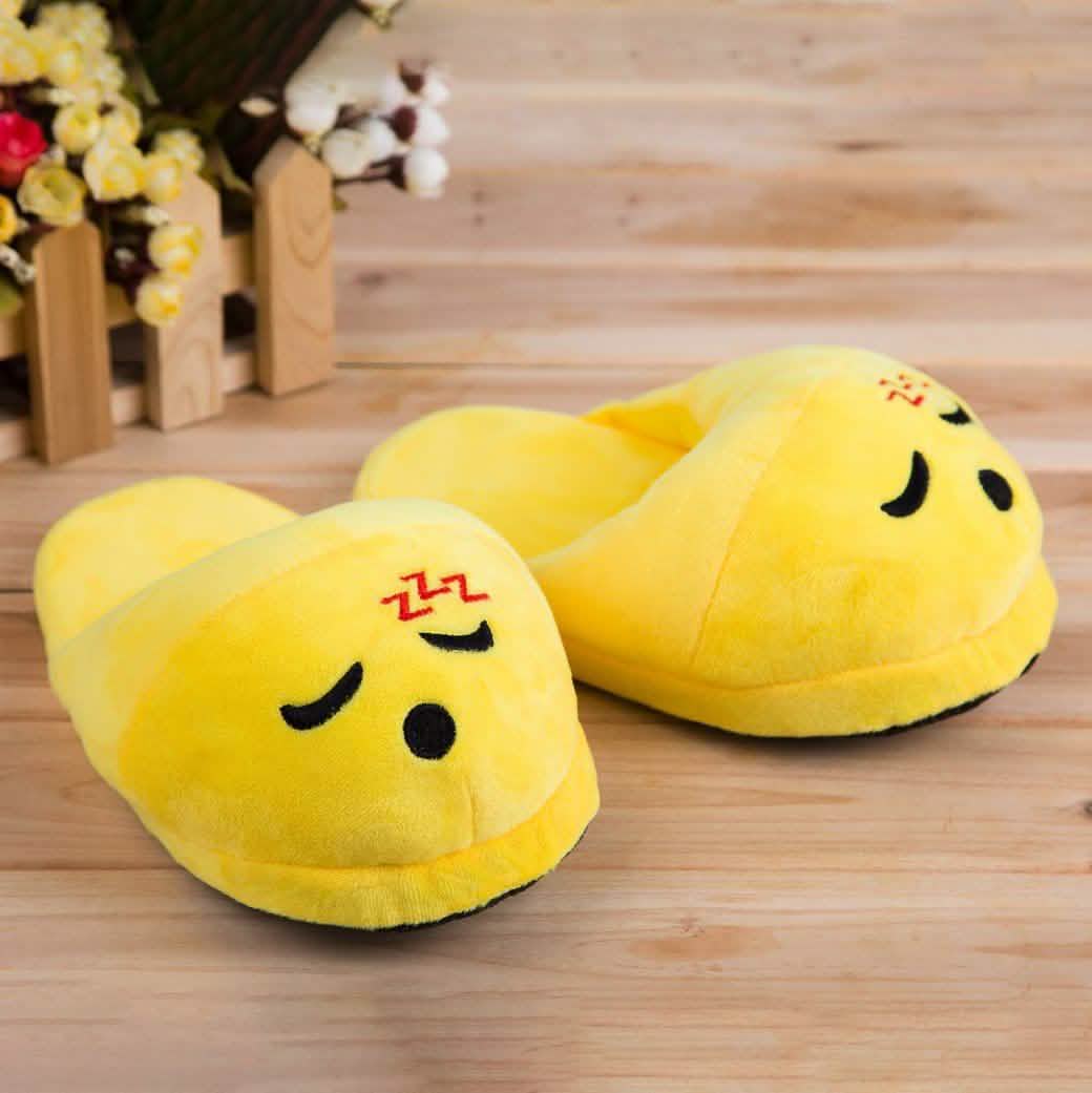 Süße und lustige Emoji Plüschhausschuhe