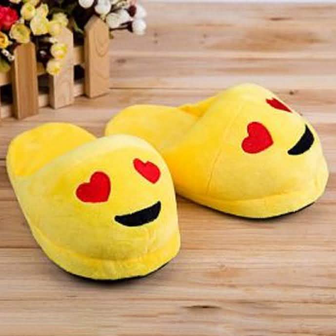 Süße und lustige Emoji Plüschhausschuhe