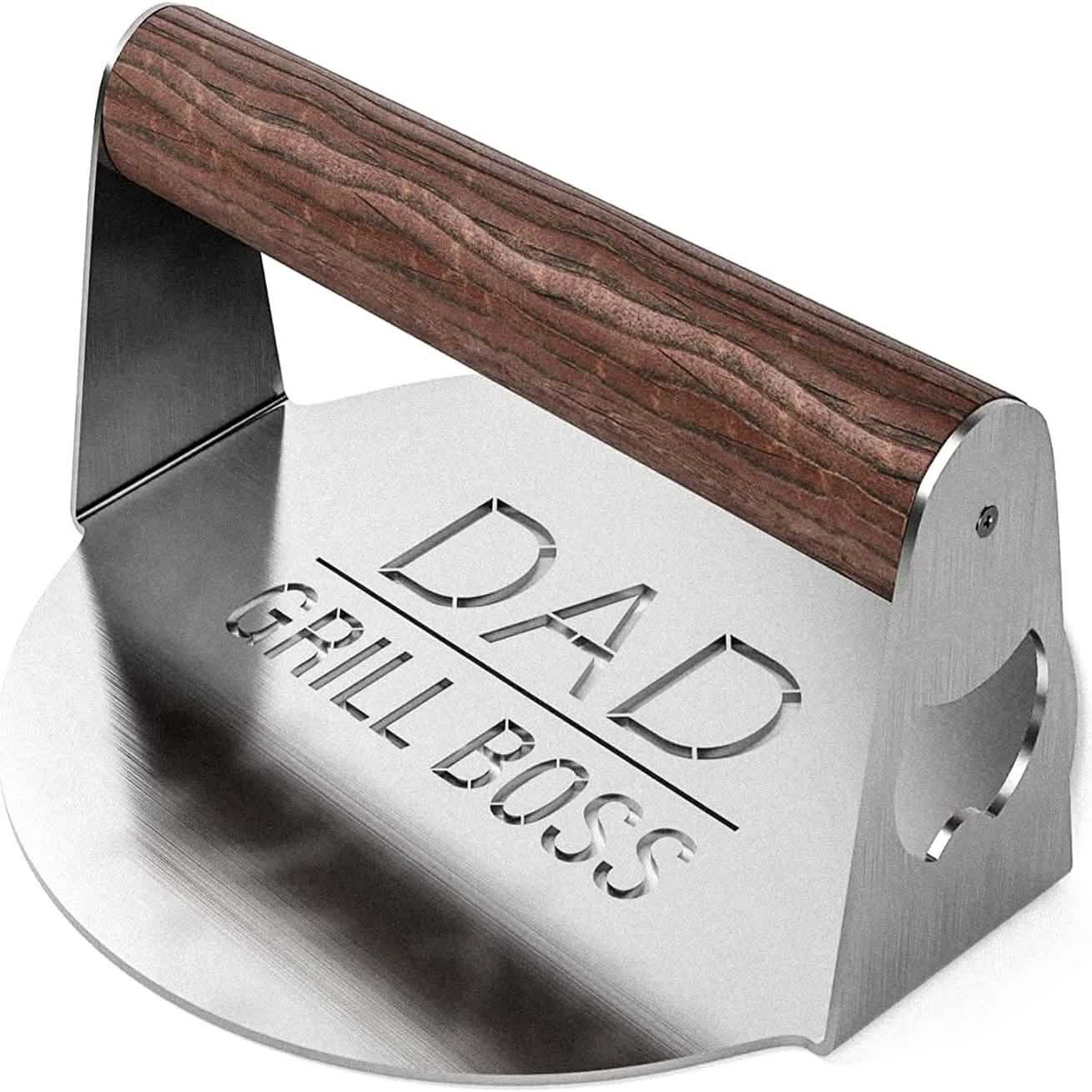 DAD The Grill Boss BBQ-Presse Grillpresse aus Edelstahl für Smash Burger