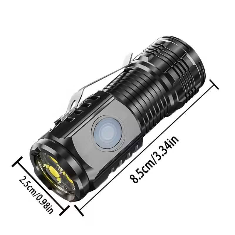 2er-Pack: USB Wiederaufladbare Mini LED Taktische Taschenlampe