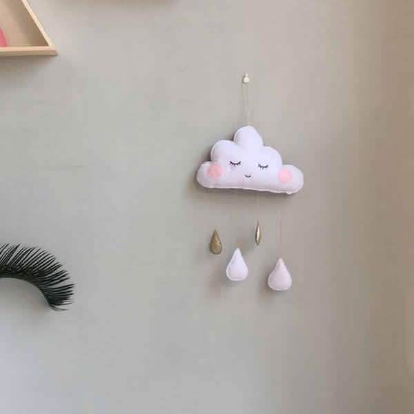 Dekorativer Wolken-Filz-Regentropfen-Anhänger