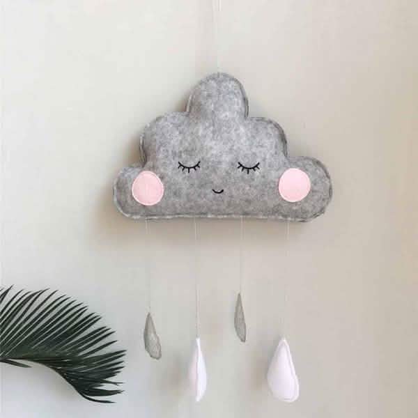 Dekorativer Wolken-Filz-Regentropfen-Anhänger