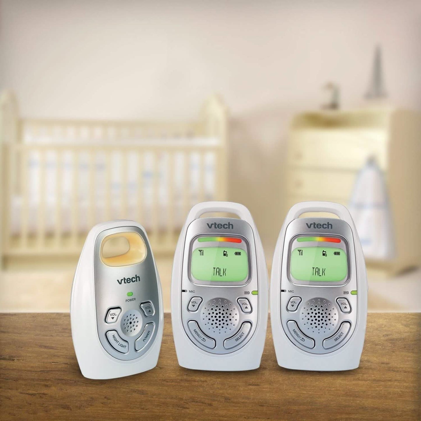 DECT 6.0 Digitales Audio Babyphone mit 2 Elterneinheiten