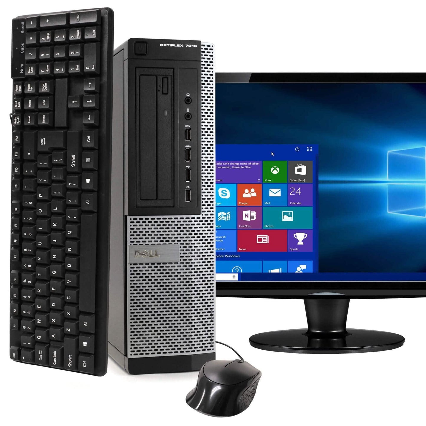 Dell OptiPlex 7010 Desktop PC mit 19-Zoll-Monitor und Windows 10 (generalüberholt)