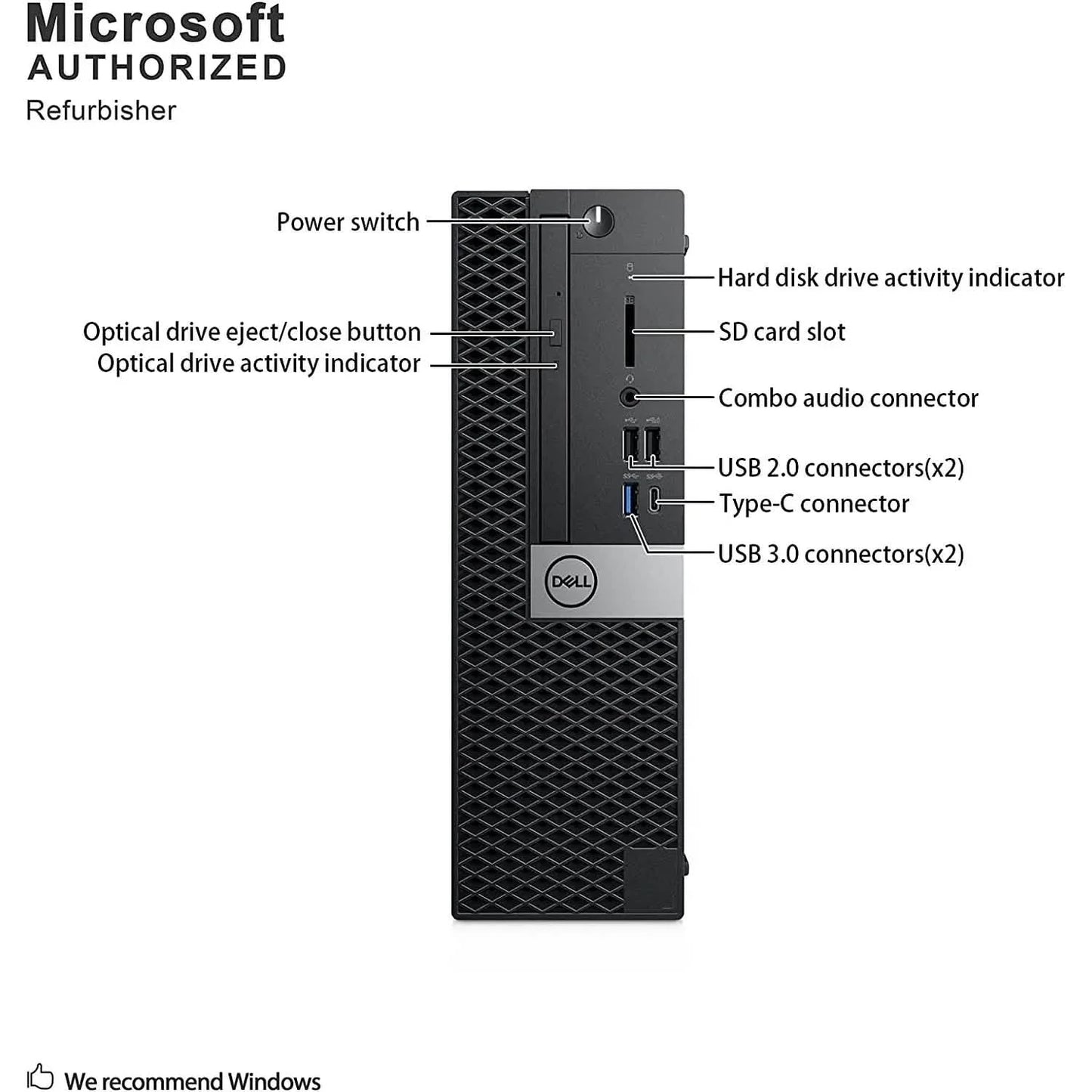 Dell Optiplex 7050 Windows 10 Professional (Generalüberholt)