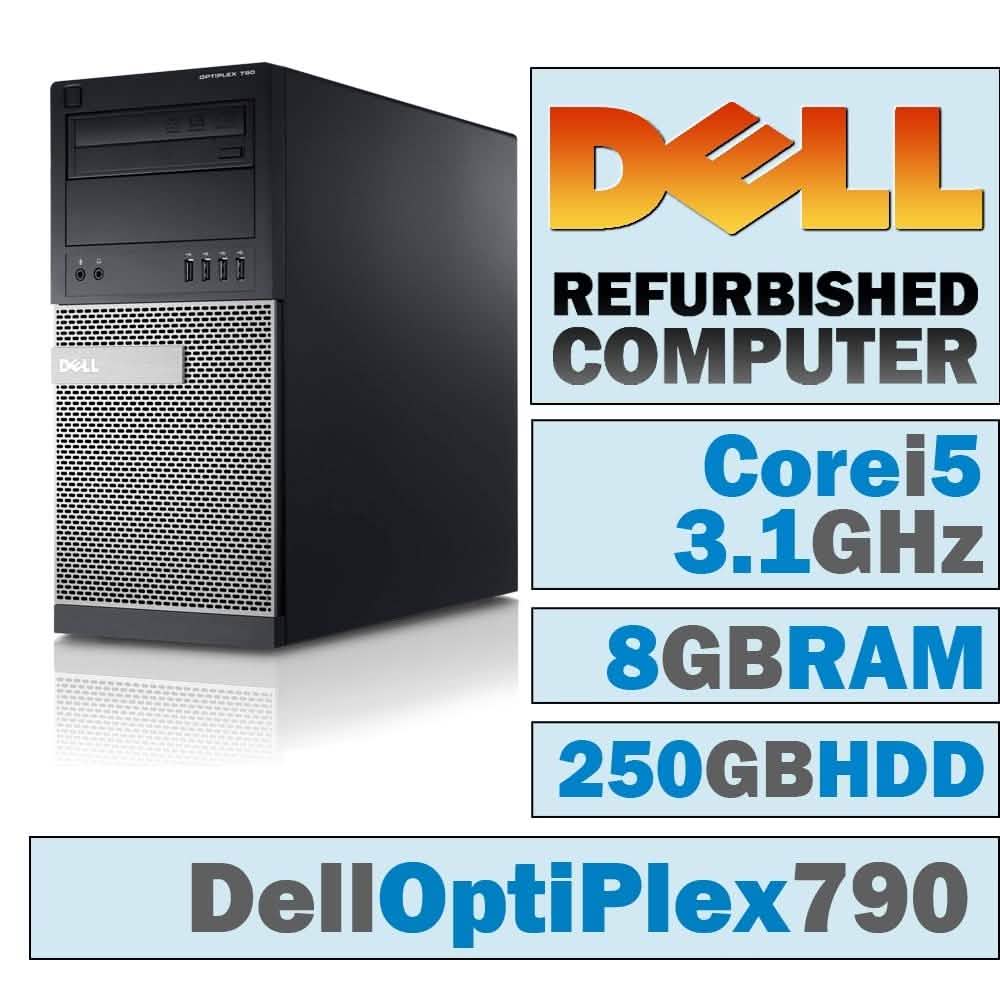 Dell OptiPlex 790 MT/Core i5-2400 Quad @ 3,1 GHz (generalüberholt)