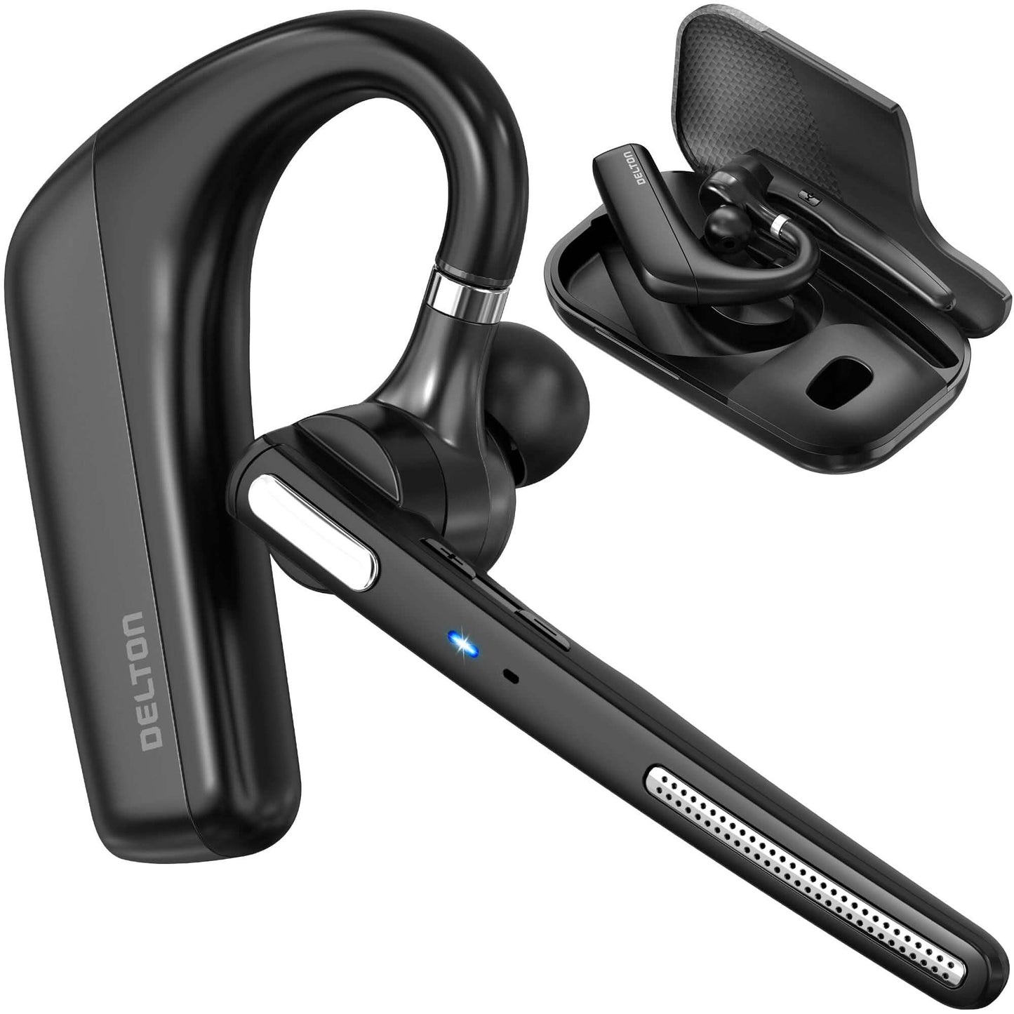 Delton 90X Kabelloses Bluetooth Headset mit Geräuschunterdrückendem Mikrofon und Ladecase